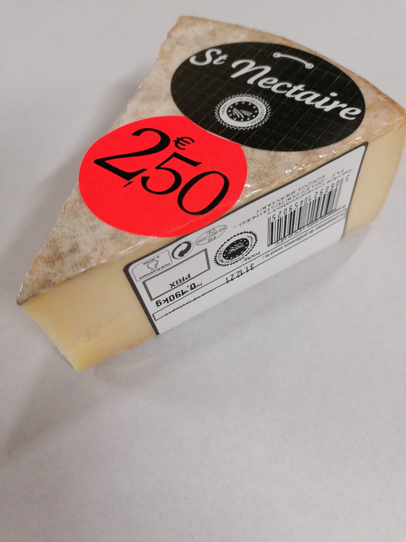 Saint nectaire AOP laitier : photo du produit rappelé le 09/12/2021