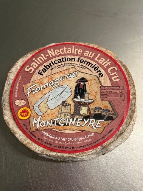 Saint-nectaire au lait cru - fabrication fermière - fromagerie montcineyre : photo du produit rappelé le 30/04/2025