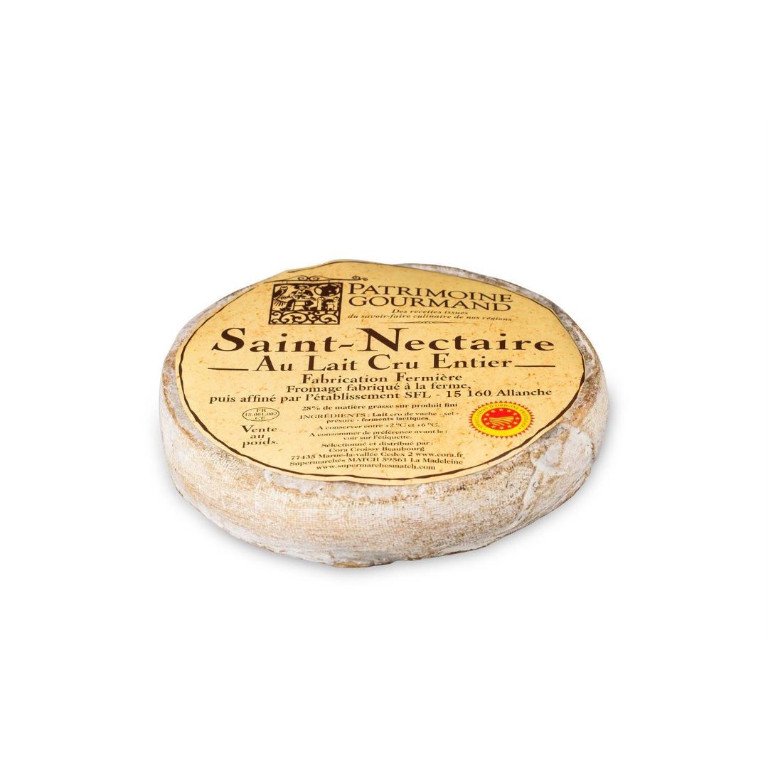 Saint nectaire fermier AOP au lait cru Patrimoine Gourmand : photo du produit rappelé le 26/09/2024