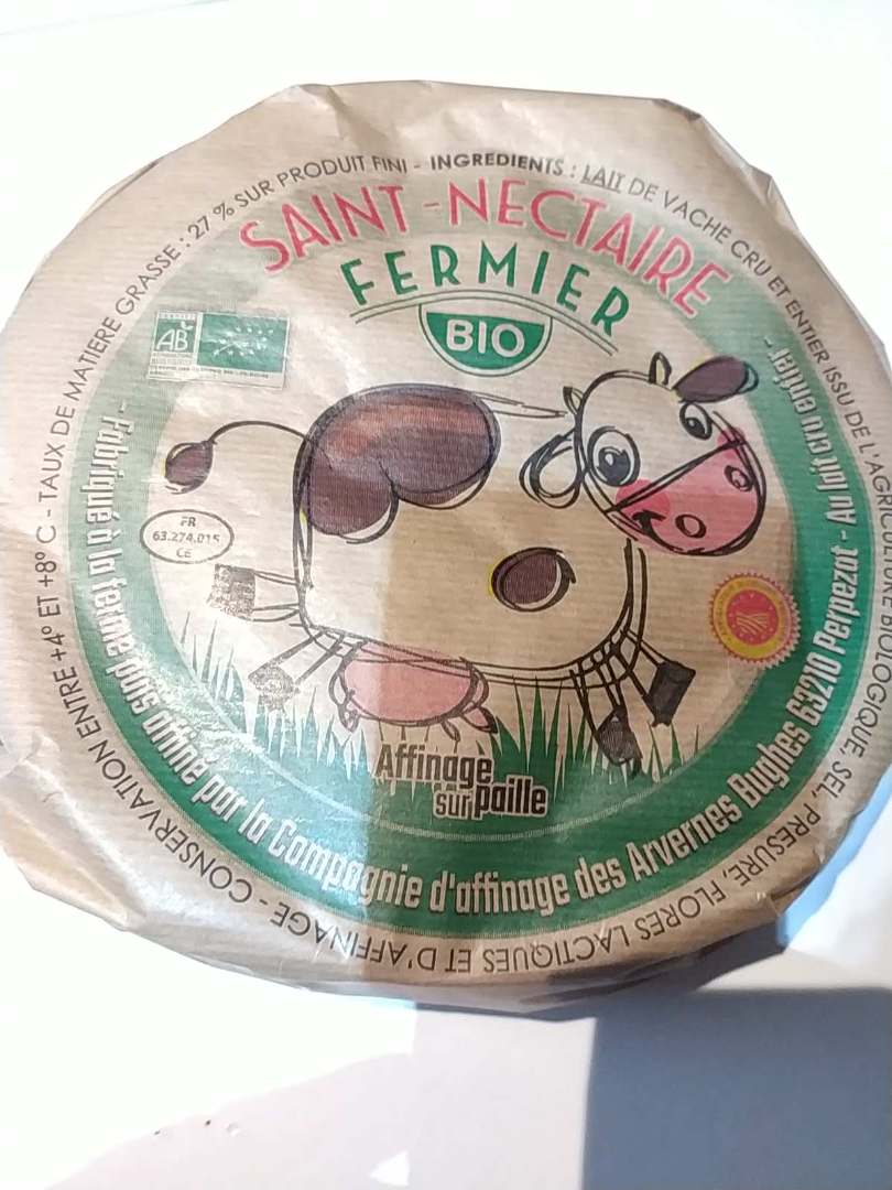 Saint nectaire fermier bio Compagnie d'Affinage des Arvernes : photo du produit rappelé le 01/09/2025