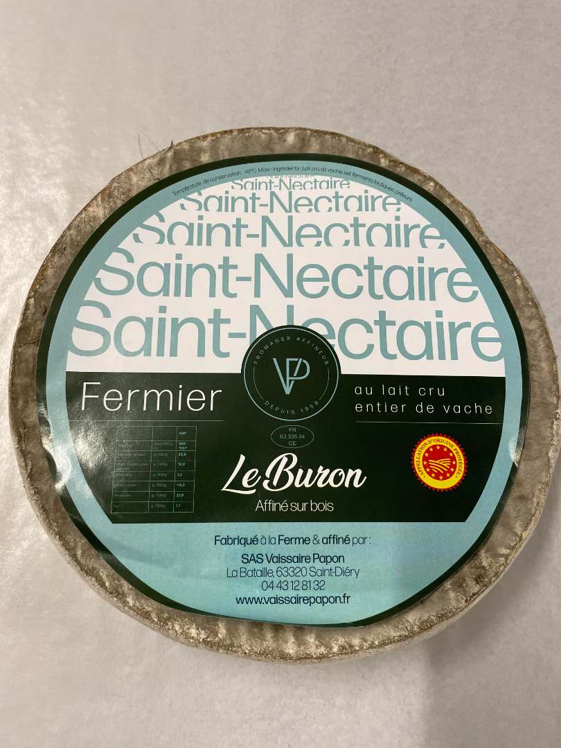 Saint nectaire fermier Le Buron : photo du produit rappelé le 27/05/2023