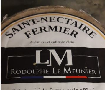 Saint nectaire fermier LM (rodolphe le Meunier) : photo du produit rappelé le 24/05/2023