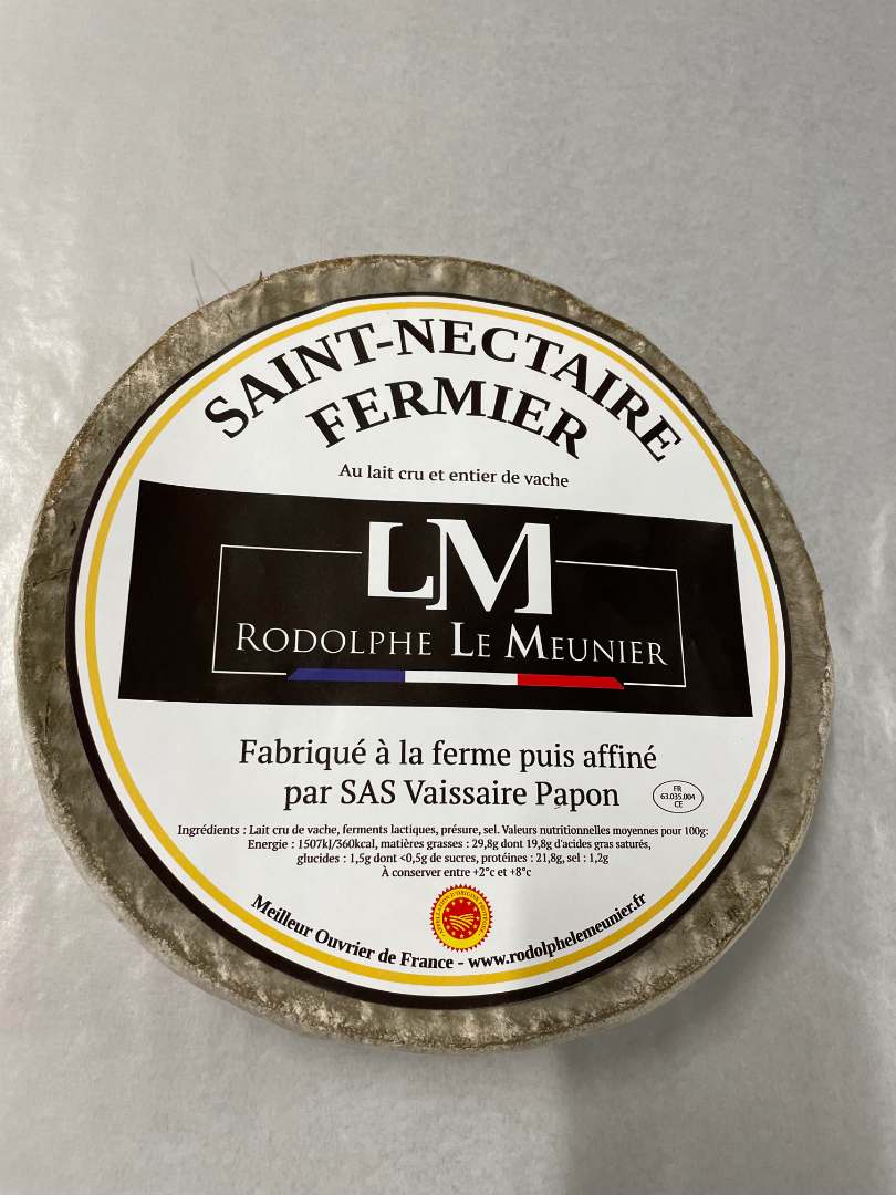 Saint nectaire fermier Rodolphe le Meunier : photo du produit rappelé le 27/05/2023