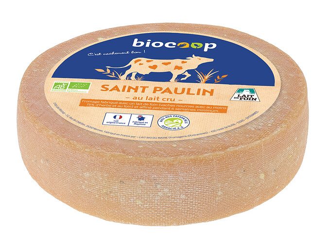 Saint-paulin au lait cru 29% mg env 1,7 kg Biocoop : photo du produit rappelé le 22/08/2024