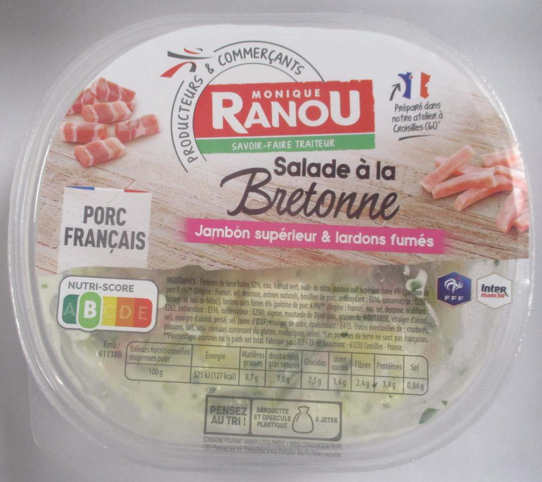 Salade a la bretonne Monique Ranou : photo du produit rappelé le 09/06/2022