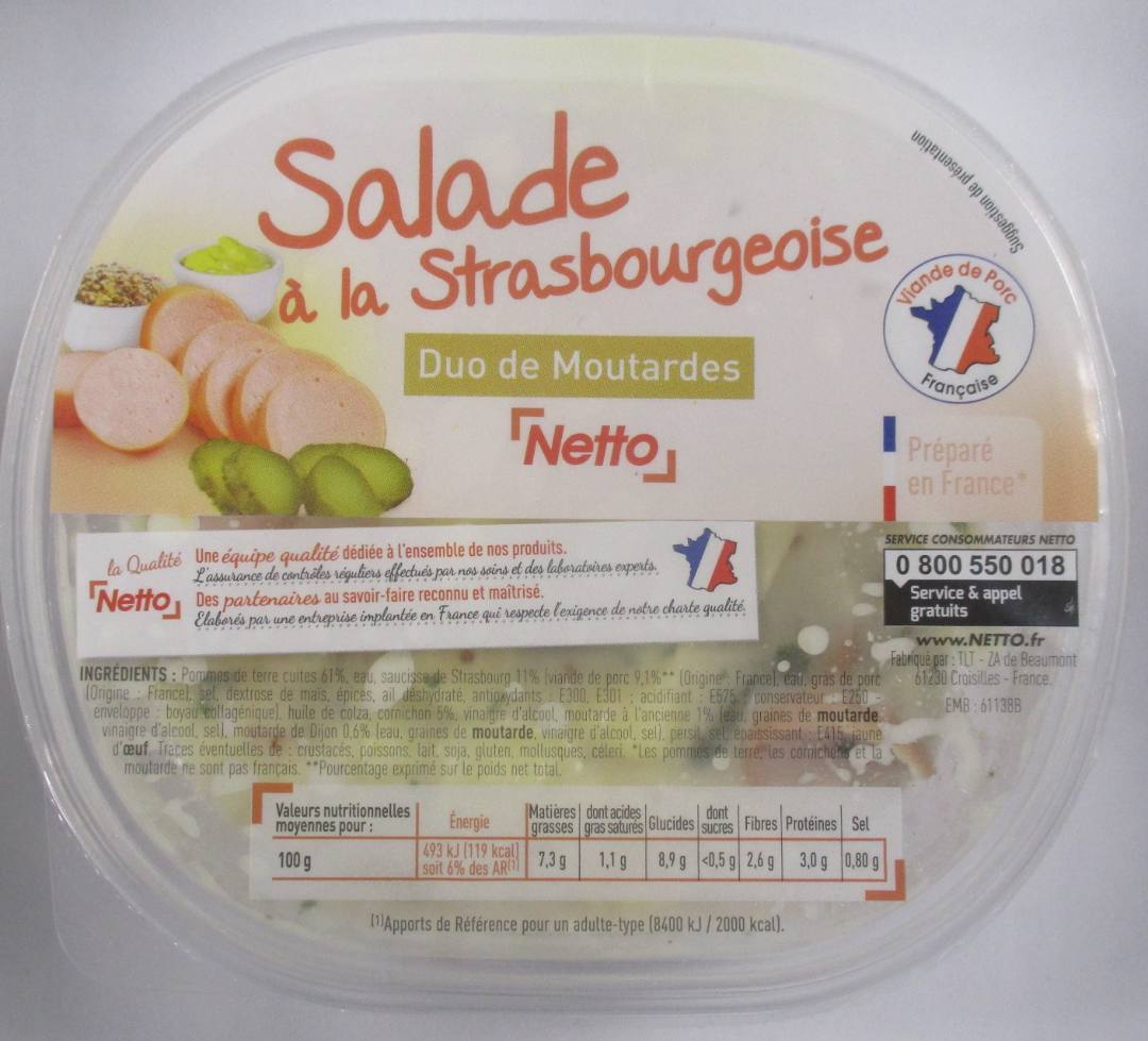 Salade a la strasbourgeoise Netto : photo du produit rappelé le 09/06/2022