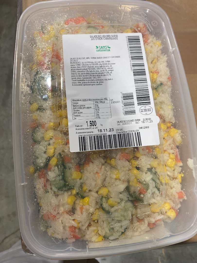 Salade camarguaise : photo du produit rappelé le 03/11/2023