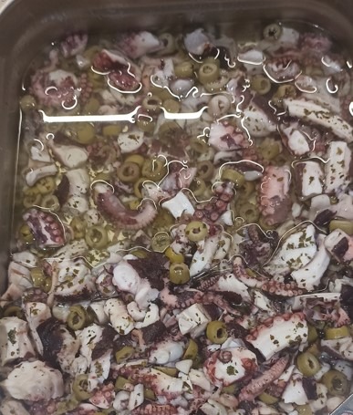 Salade de poulpe vendue au rayon traditionnel marée : photo du produit rappelé le 09/09/2025