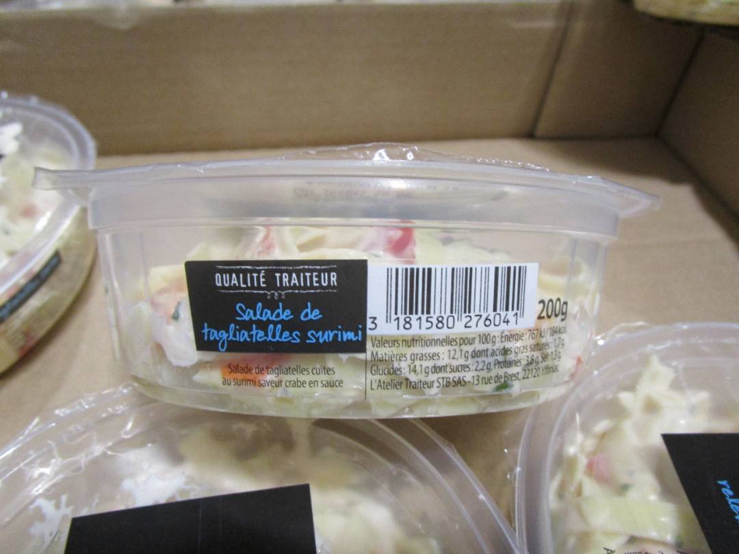 Salade de tagliatelles surimi Qualite Traiteur : photo du produit rappelé le 20/01/2022