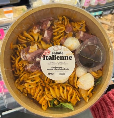 Salade italienne 350 g : photo du produit rappelé le 03/06/2025