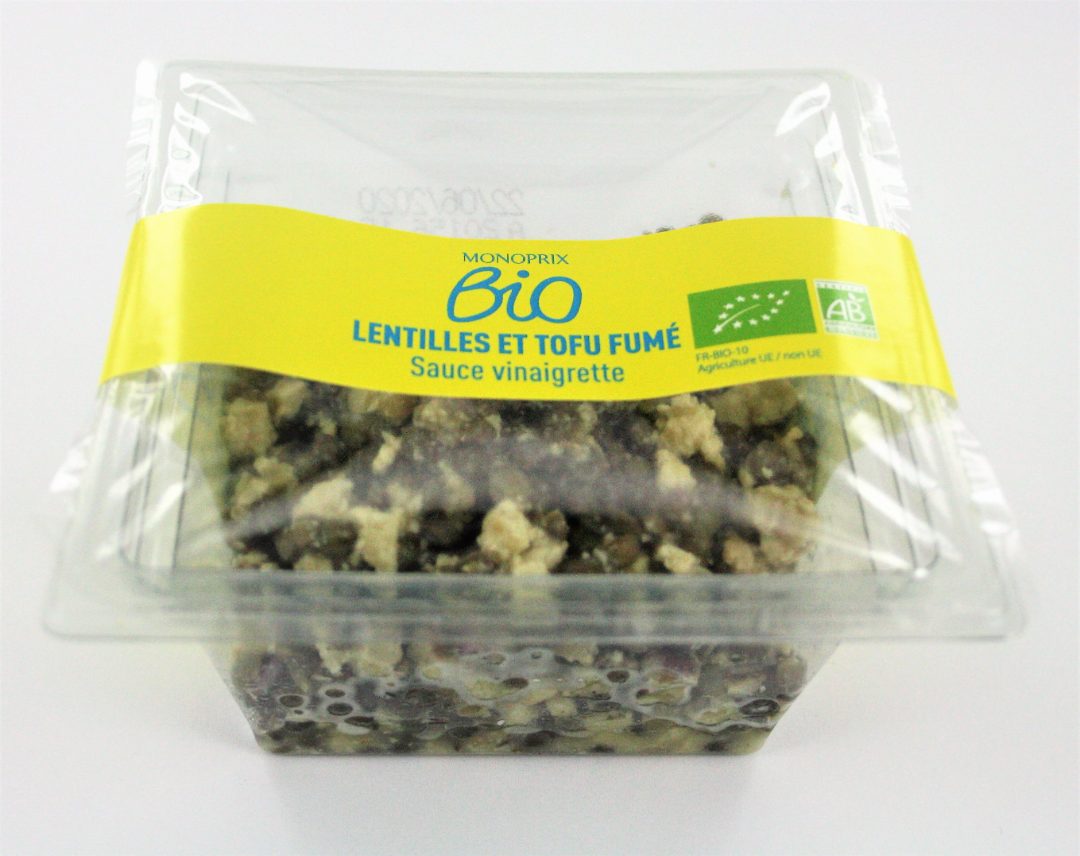 Salade lentilles tofu bio 200g Monoprix : photo du produit rappelé le 23/09/2021