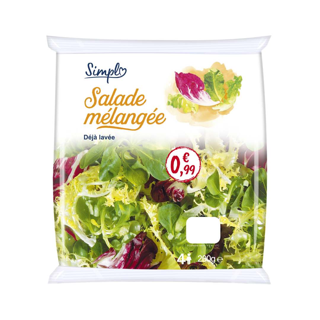 Salade mélangée Simpl : photo du produit rappelé le 10/06/2026