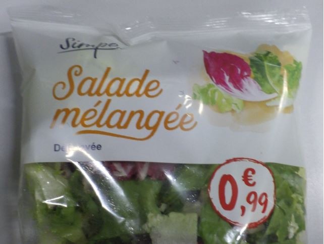 Salade melangee Simpl (carrefour) : photo du produit rappelé le 06/12/2023