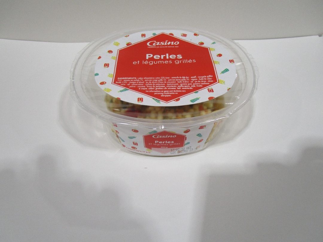 Salade perles et légumes grillés 300g Casino : photo du produit rappelé le 21/01/2022