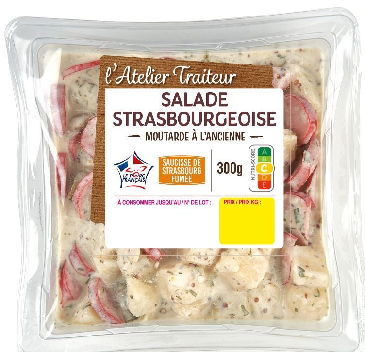 Salade strasbourgeoise 300g – l'atelier traiteur : photo du produit rappelé le 11/09/2023
