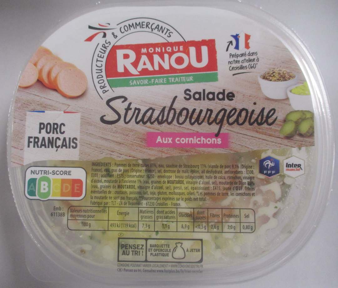 Salade strasbourgeoise Monique Ranou : photo du produit rappelé le 09/06/2022
