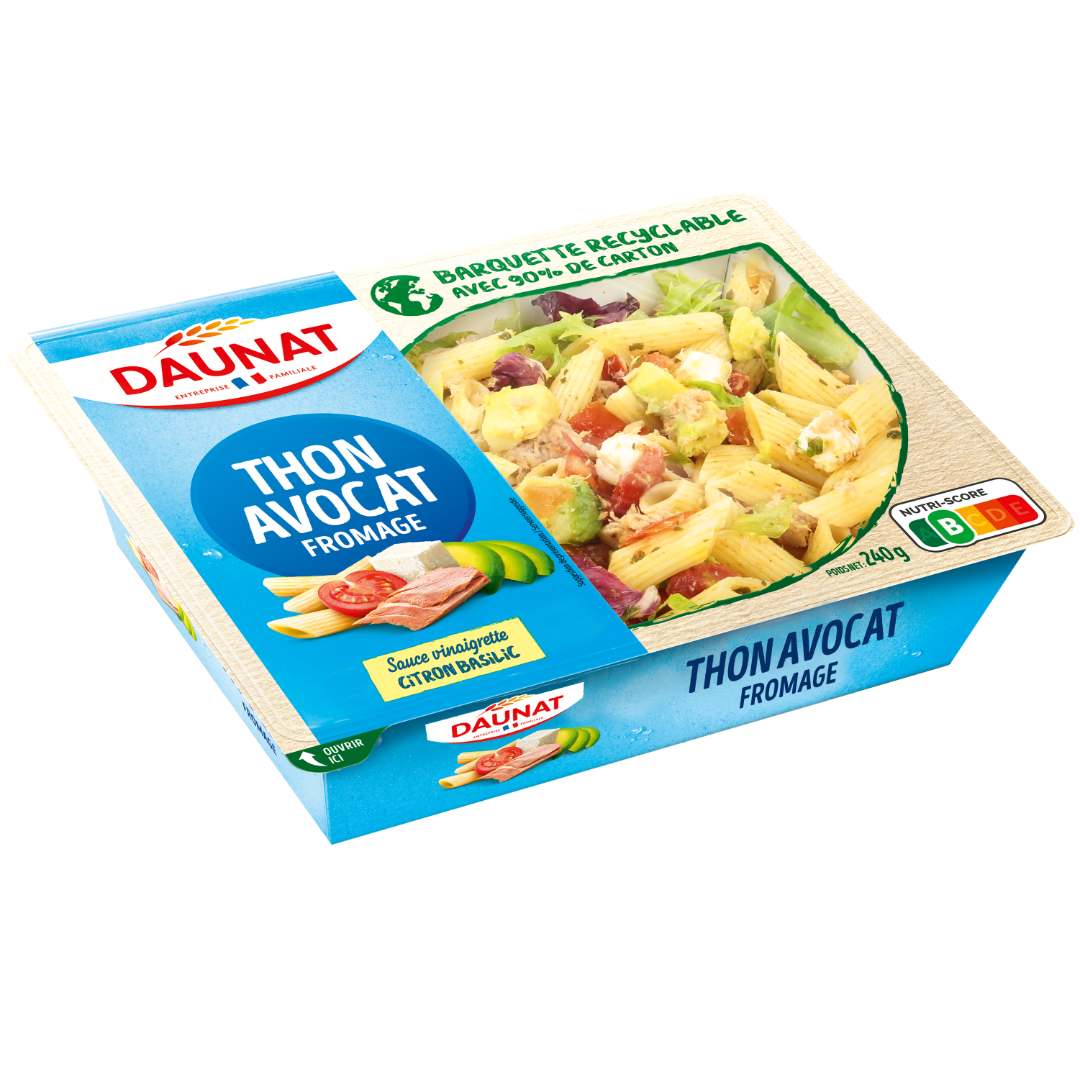 Salade thon avocat dés de fromage Daunat : photo du produit rappelé le 06/10/2023