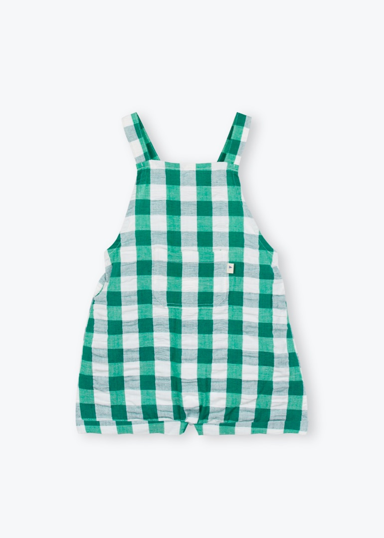 Salopette courte bebe carreaux vert anglais 225 Arsene et les Pipelettes : photo du produit rappelé le 12/05/2023
