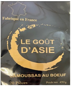 Samoussa au boeuf , samoussa a la volaille Wan Sen , le Gout d'Asie : photo 4 sur 4 du produit rappelé le 09/06/2022