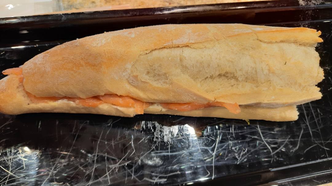 Sandwich au saumon : photo du produit rappelé le 12/01/2022