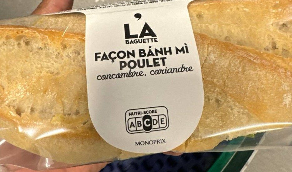 Sandwich baguette Monoprix : photo du produit rappelé le 04/04/2026