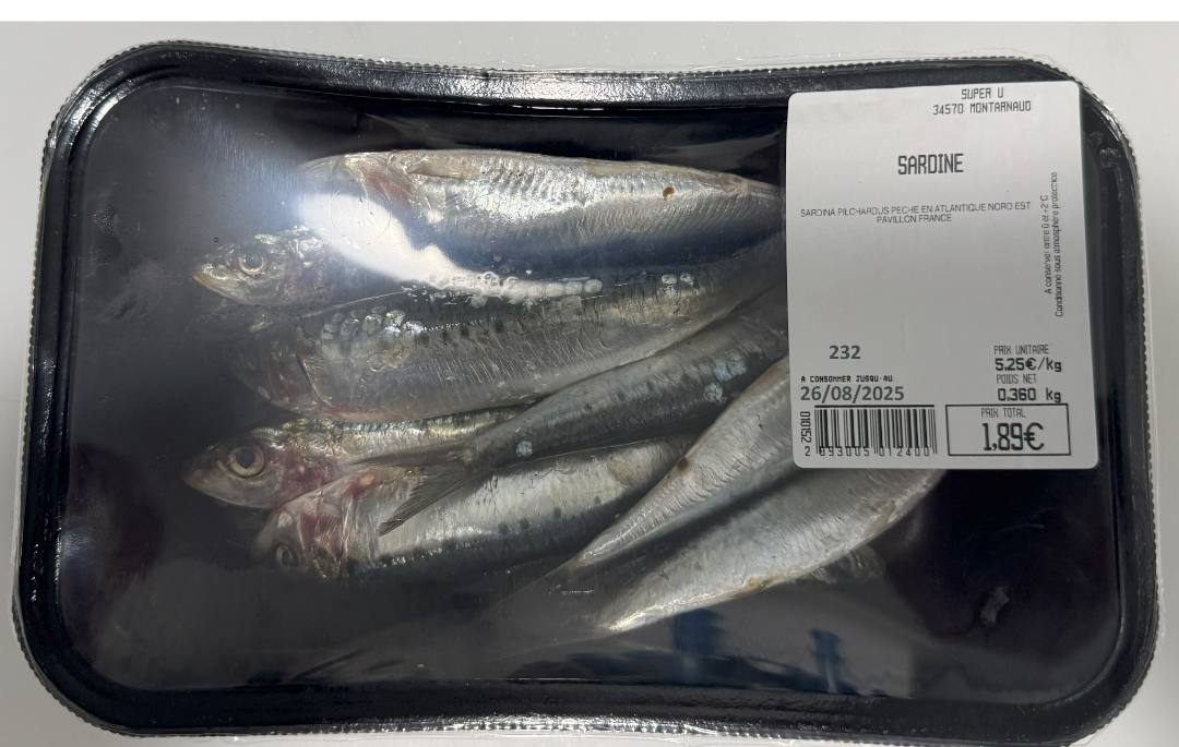 Sardine : photo du produit rappelé le 29/08/2025