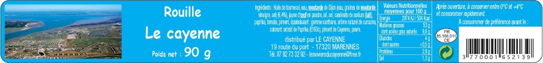 Sauce rouille Le Cayenne : photo du produit rappelé le 07/10/2021