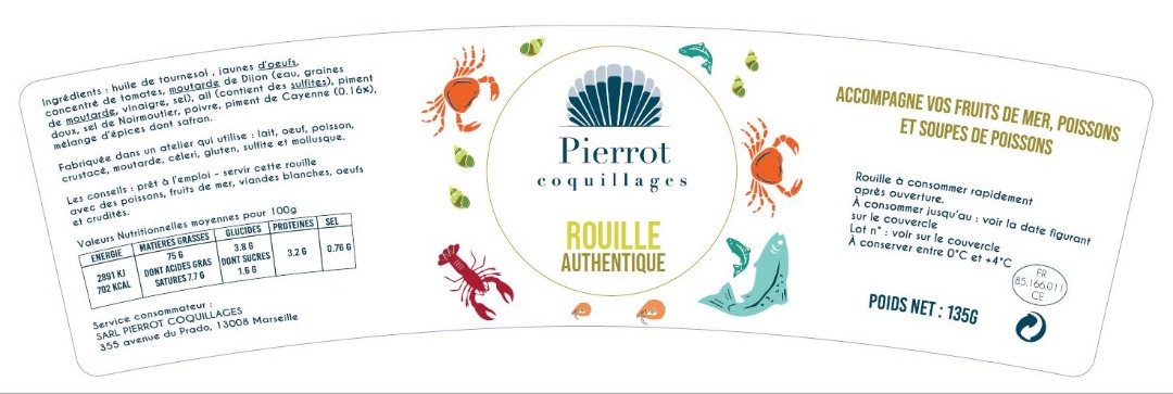 Sauce rouille Pierrot Coquillage : photo du produit rappelé le 07/10/2021