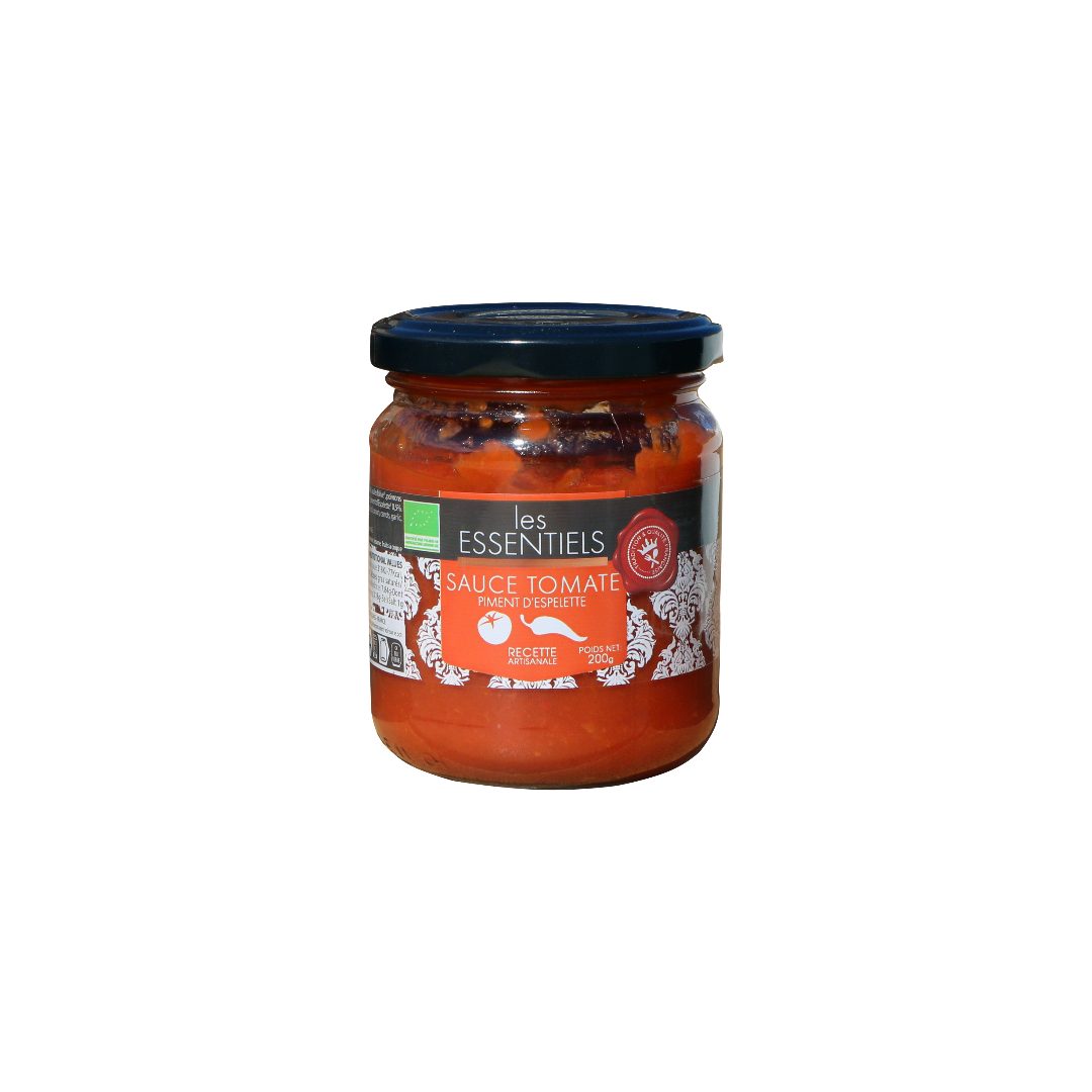 Sauce tomates au piment d'espelette bio Les Essentiels : photo du produit rappelé le 27/11/2024