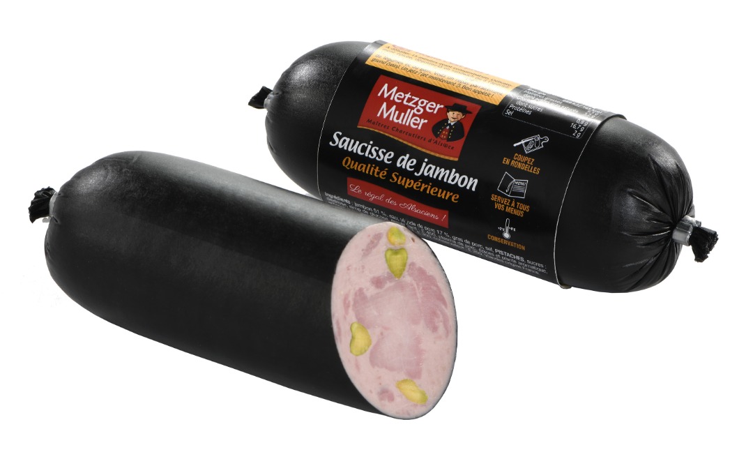 Saucisse de jambon Metzger-Muller : photo du produit rappelé le 25/07/2023