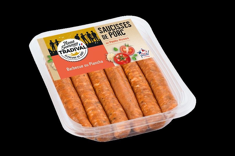 Saucisse de porc au pesto rosso Tradival : photo du produit rappelé le 26/04/2024