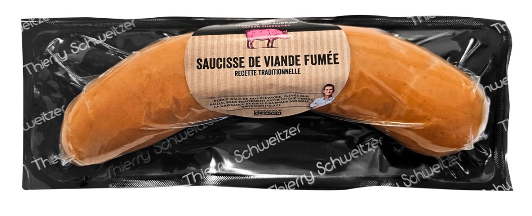 Saucisse de viande fumee Thierry Schweitzer : photo du produit rappelé le 29/07/2024