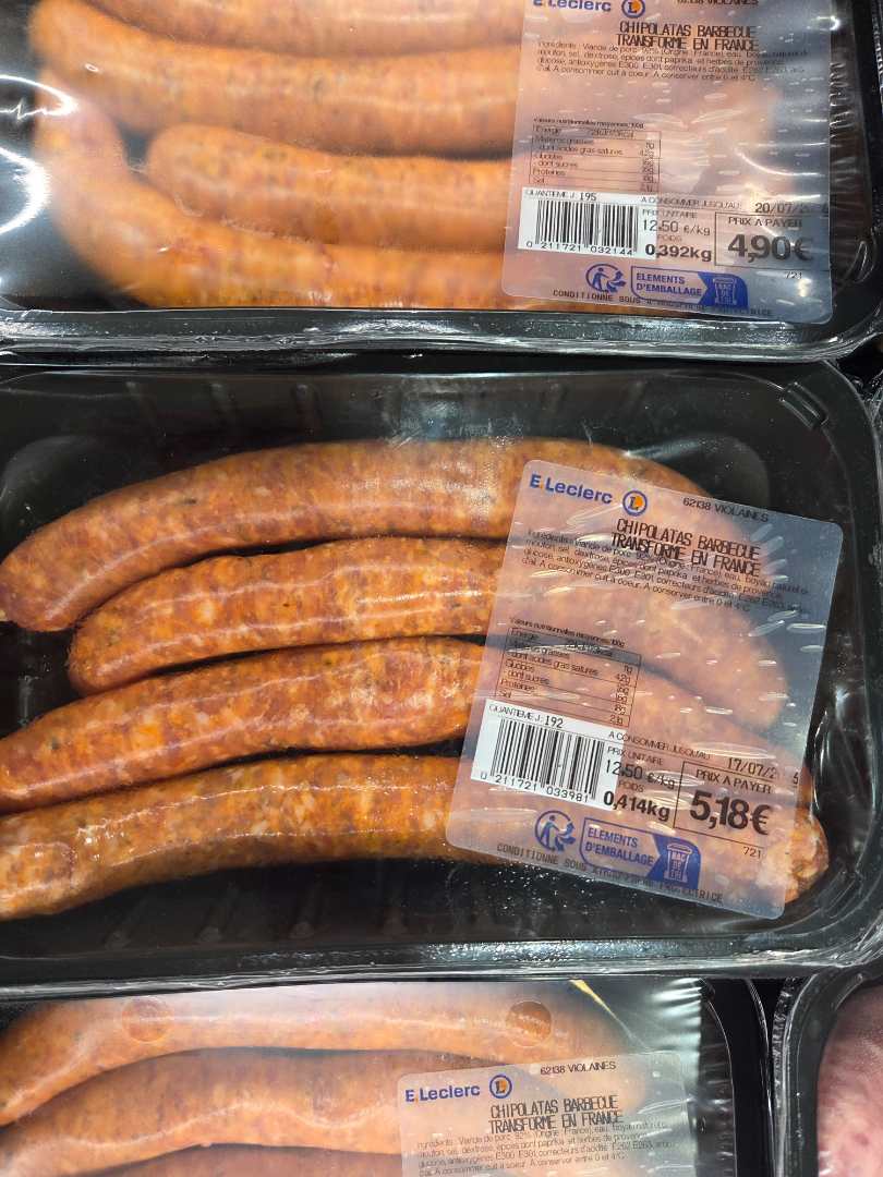 Saucisse E.Leclerc : photo 3 sur 5 du produit rappelé le 17/07/2026