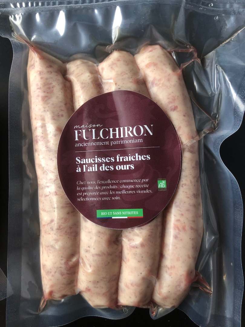 Saucisse fraîche à l'ail des ours Maison Fulchiron : photo 2 sur 2 du produit rappelé le 10/10/2025