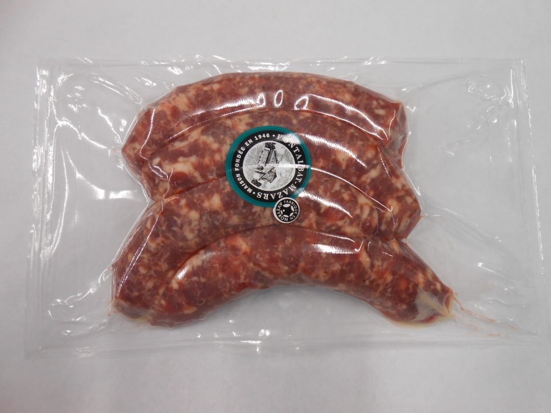 Saucisse fraîche de canard Fontalbat Mazars : photo du produit rappelé le 29/10/2026