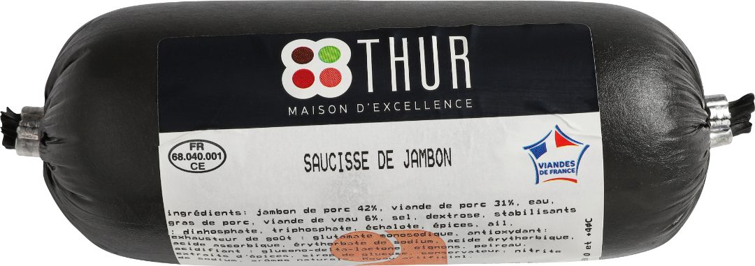 Saucisse jambon Charcuterie de la Thur : photo du produit rappelé le 24/07/2023