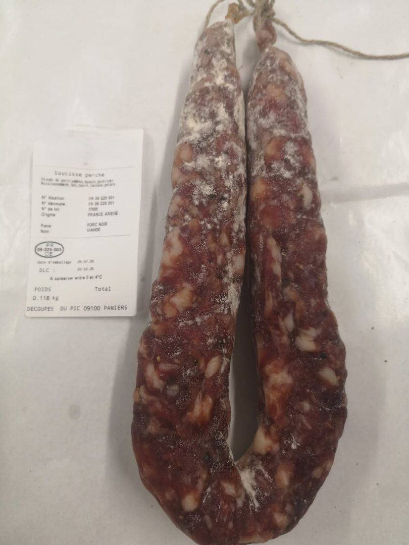 Saucisse perche, saucisson sec, saucisse de foie, chorizo Martinez : photo du produit rappelé le 25/07/2025
