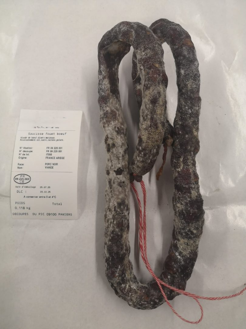 Saucisse pur boeuf sèche La Ligogne : photo du produit rappelé le 25/07/2025