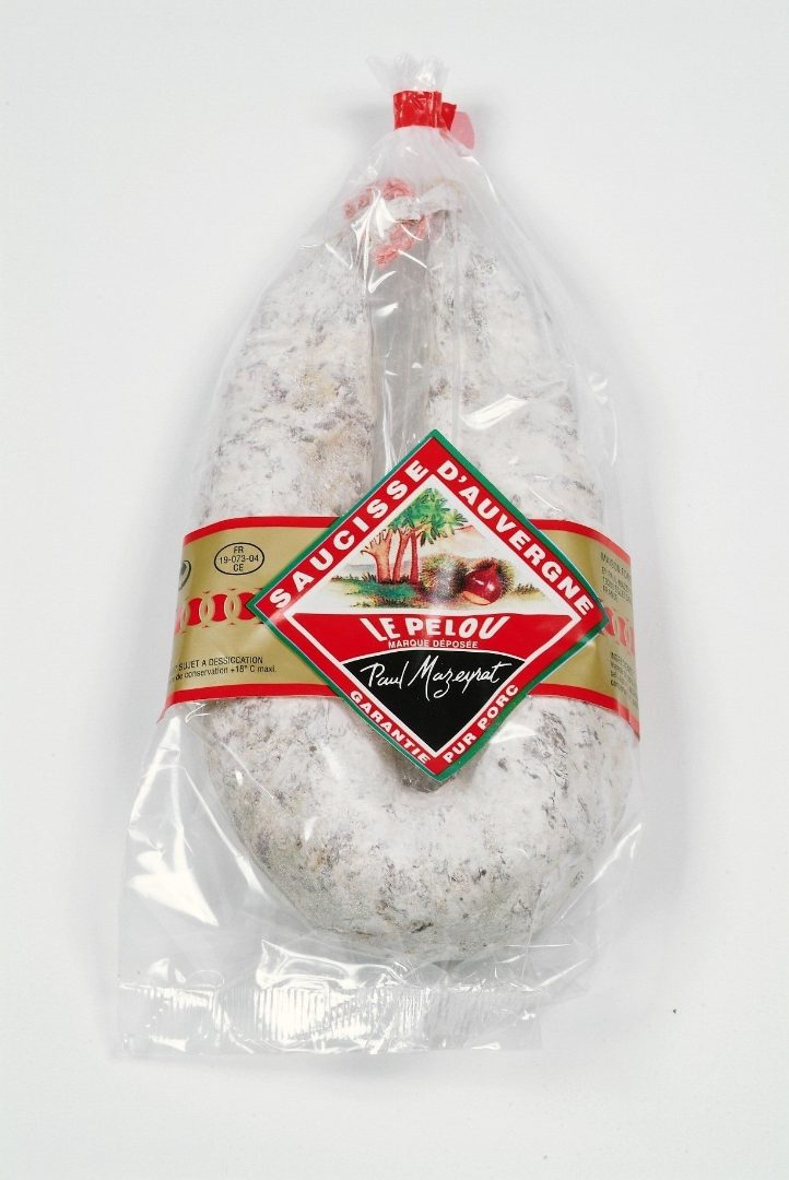 Saucisse pur porc à la perche - saucisse pur porc 240g Le Pelou (mazeyrat) : photo du produit rappelé le 02/10/2024