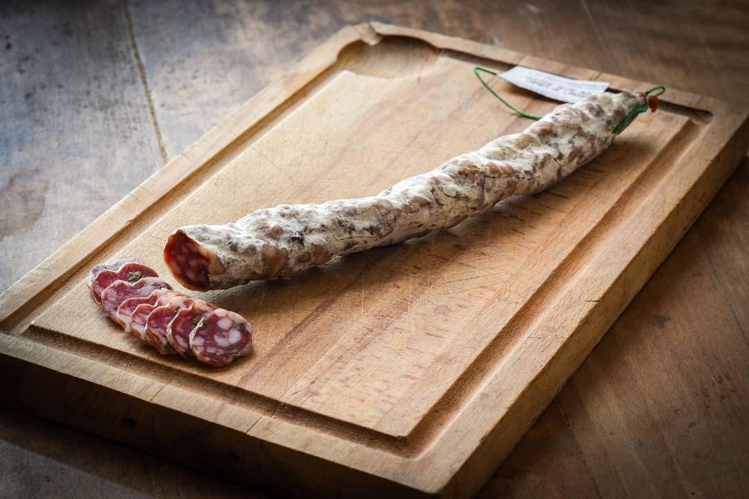 Saucisse sèche aux câpres de linosa E. Chavassieux : photo du produit rappelé le 21/09/2021
