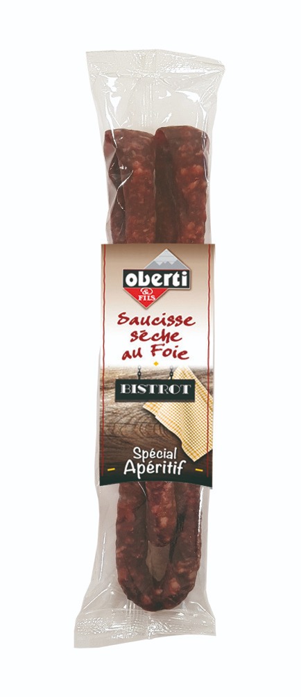 Saucisse sèche de foie bistrot vpf Salaisons Oberti : photo du produit rappelé le 29/06/2026