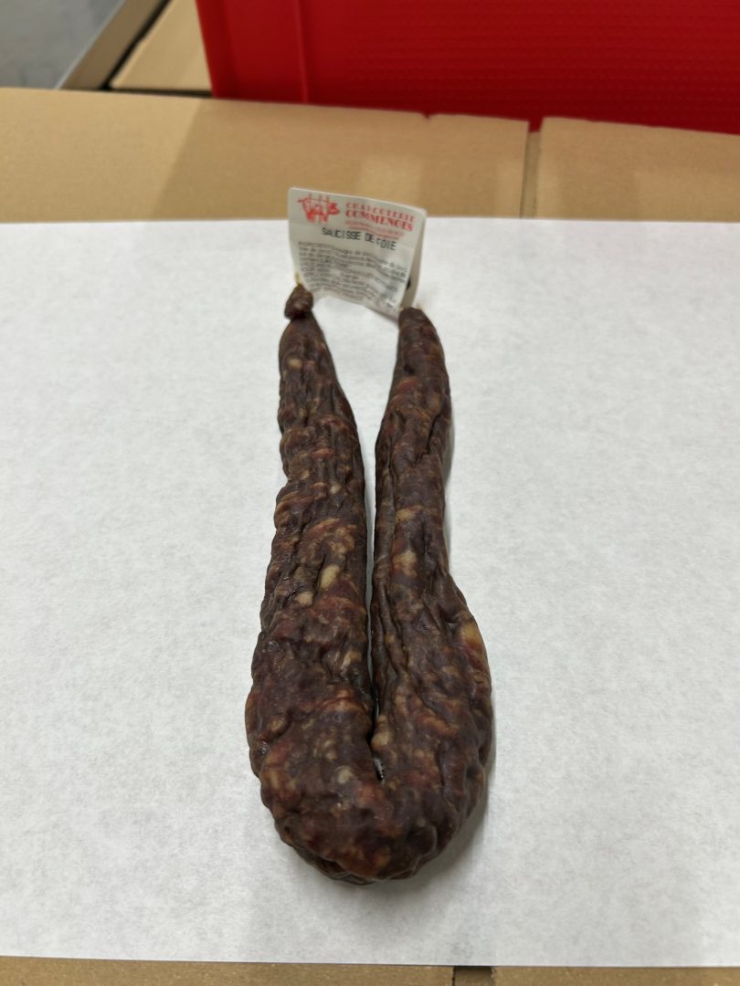 Saucisse seche de foie Charcuterie Commenges : photo du produit rappelé le 20/02/2026