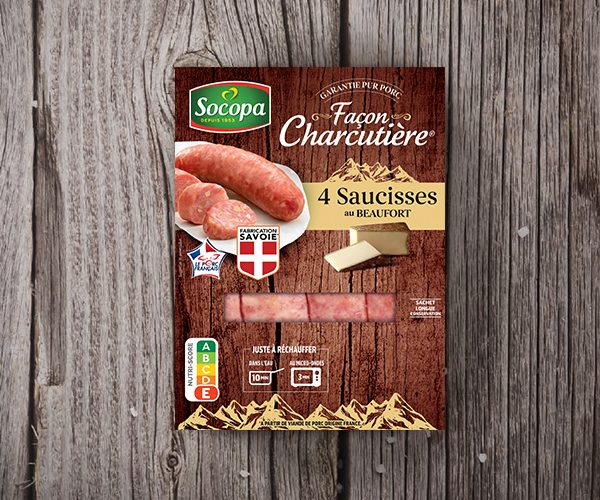 Saucisses au beaufort fcx4 s/o Socopa : photo du produit rappelé le 10/10/2022