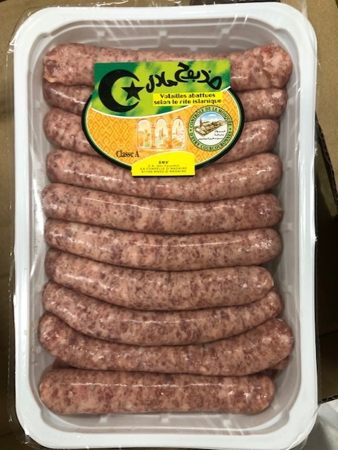 Saucisses de dinde halal : photo du produit rappelé le 24/06/2022