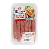 Saucisses de volaille x6 300g et saucisses volaille herbes Volandrie : photo 2 sur 2 du produit rappelé le 29/12/2023