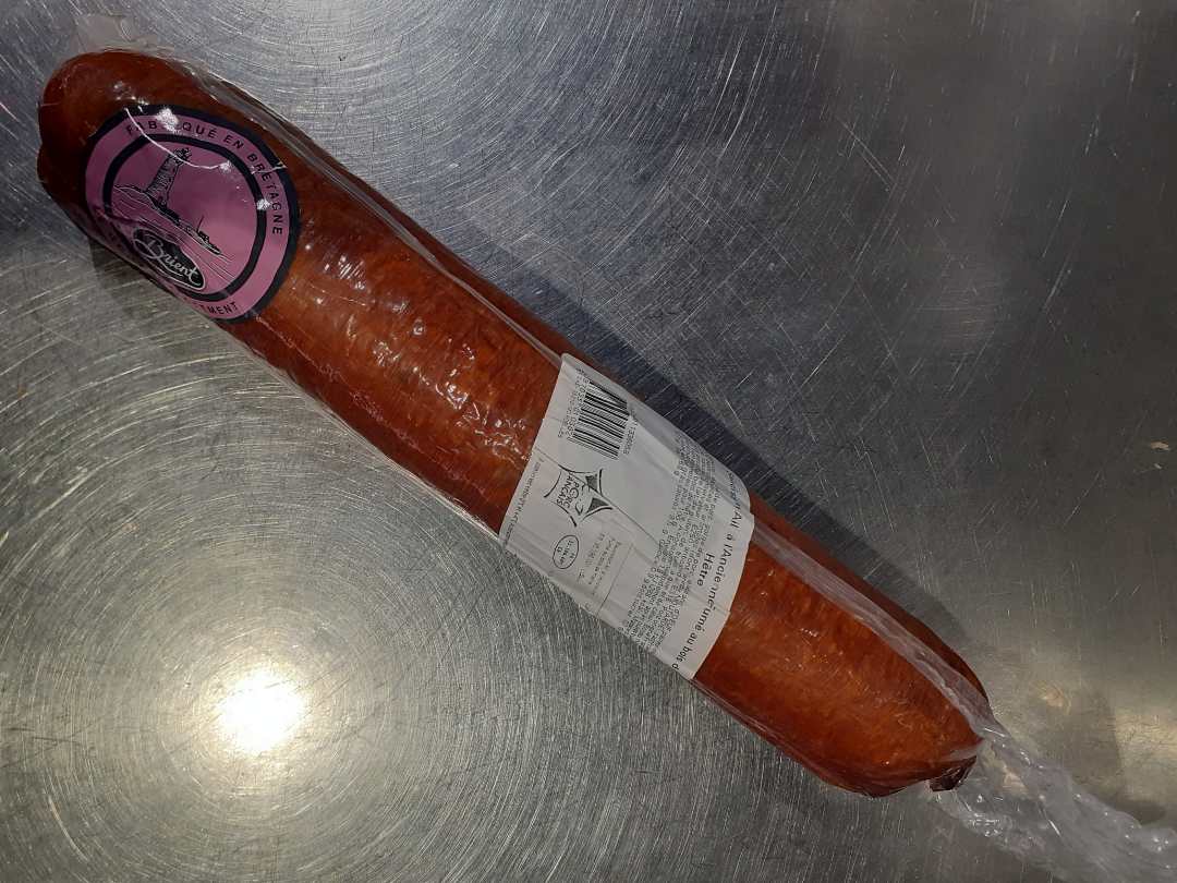 Saucisson à l'ail à l'ancienne fumé au bois de hêtre Jean Brient : photo du produit rappelé le 10/01/2025