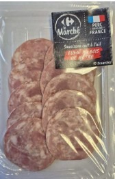 Saucisson a l'ail fume au bois de hetre Carrefour le Marche : photo du produit rappelé le 24/07/2026