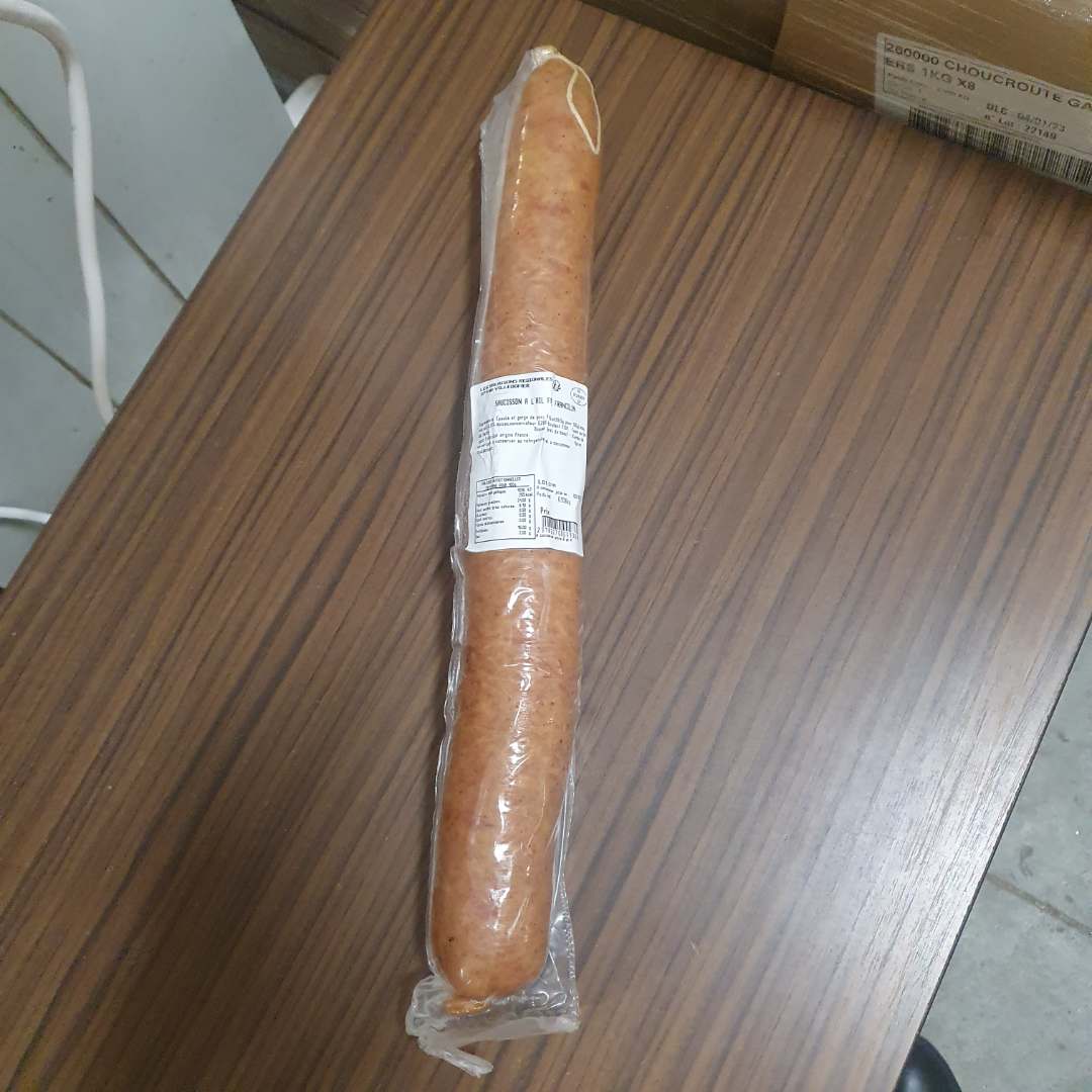 Saucisson a l'ail fume droit francilin 1.3kg x6 Les Salaisons Regionales : photo du produit rappelé le 13/12/2022