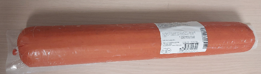 Saucisson ail fumé pp vpf restauration 1 kg net : photo du produit rappelé le 14/08/2025