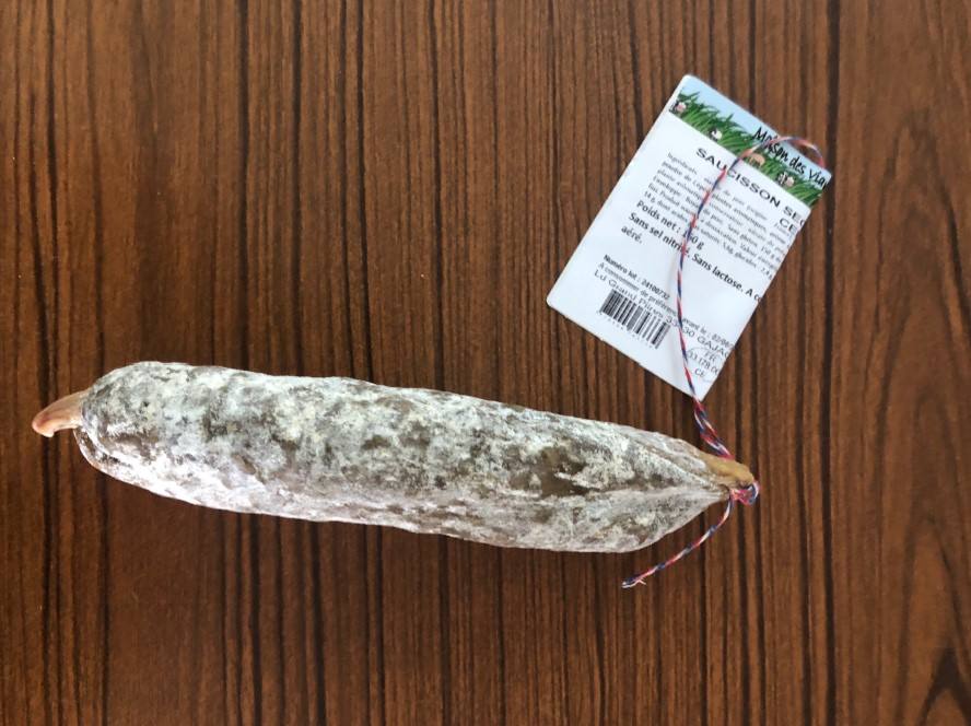 Saucisson de porc sec aux cèpes Maison des Viandes du Bazadais : photo du produit rappelé le 05/04/2024